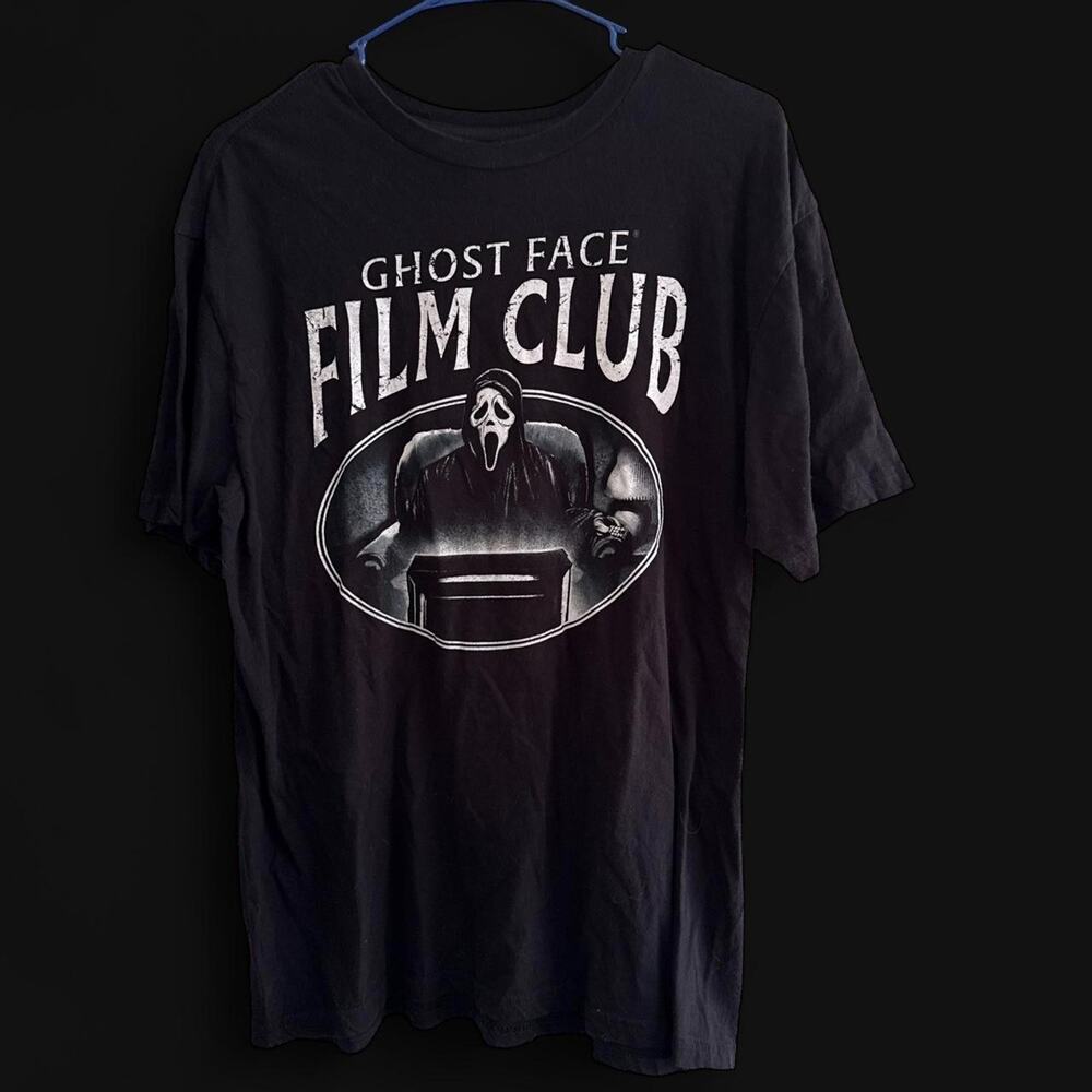 Black scream ghost face film shirt